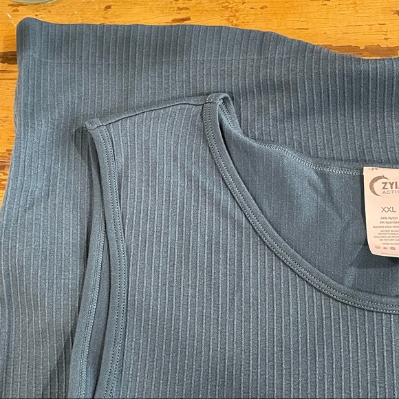 Zyia Active Ribbed Tank Top Blue Sz XXL - Picture 5 of 7